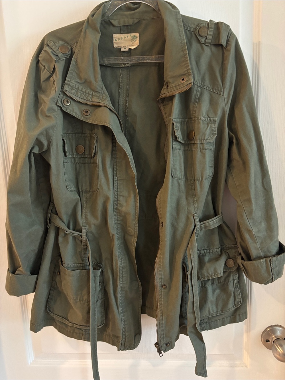 Ashley By 26 International Olive Green Utility Jacket - Picture 1 of 3